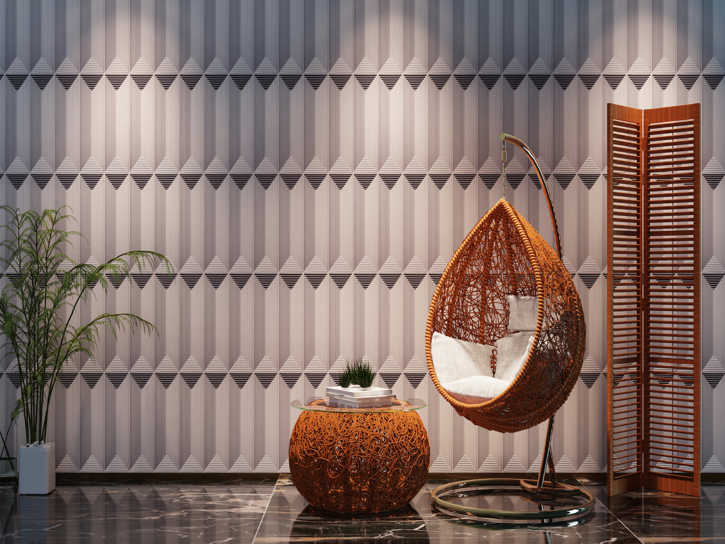 CASERLOONG PYRAMID B | Virgo-Inspired | UHPC 3D Art Tile | Customizable | Priced Per Square Meter