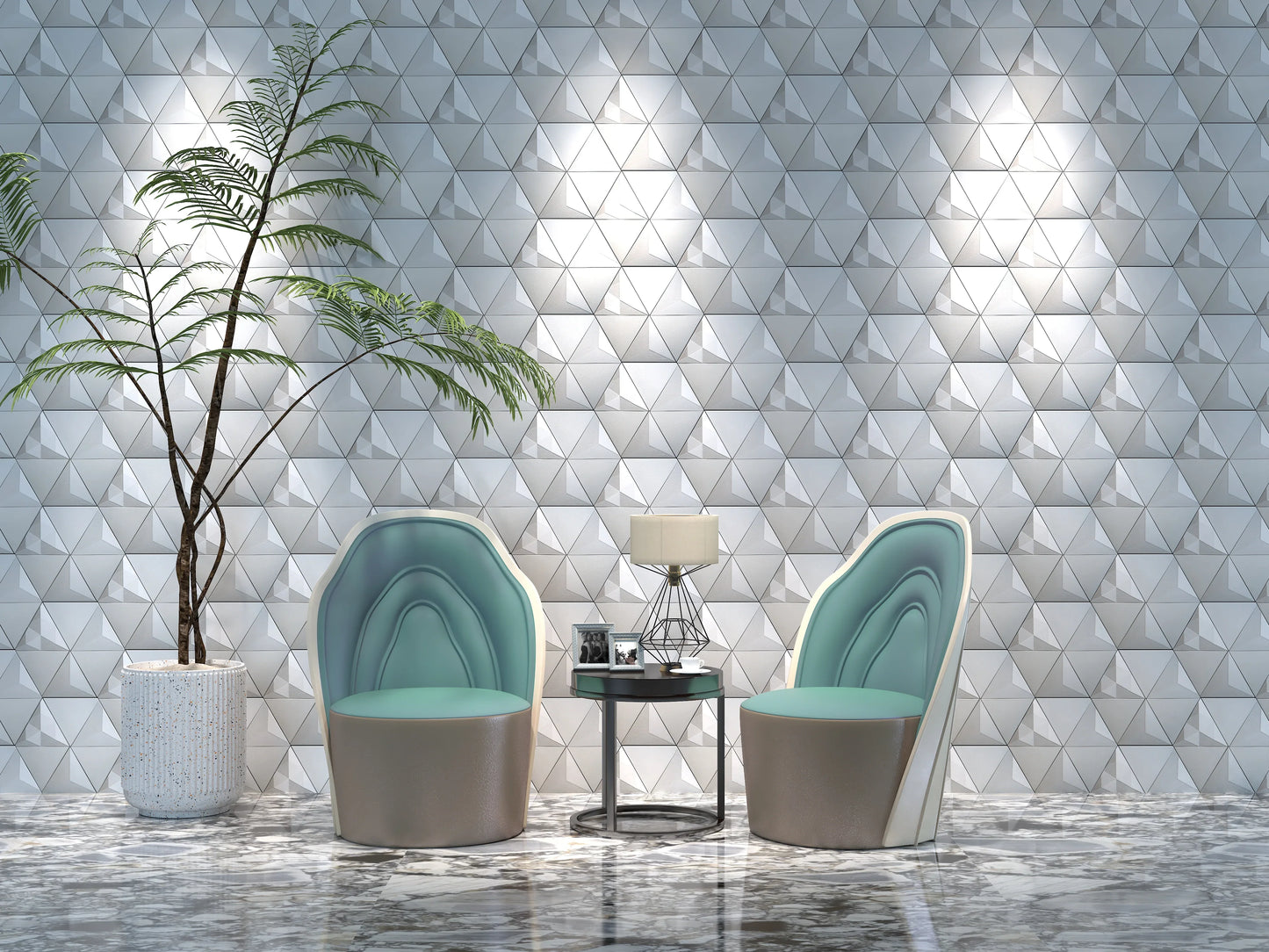 POLYHEDRON | 3D Geometric Art Tile – Made from UHPC Concrete | Customizable & DIY-Friendly | Zodiac-Inspired Series
