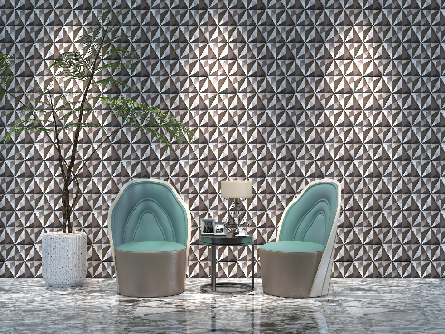 POLYHEDRON | 3D Geometric Art Tile – Made from UHPC Concrete | Customizable & DIY-Friendly | Zodiac-Inspired Series