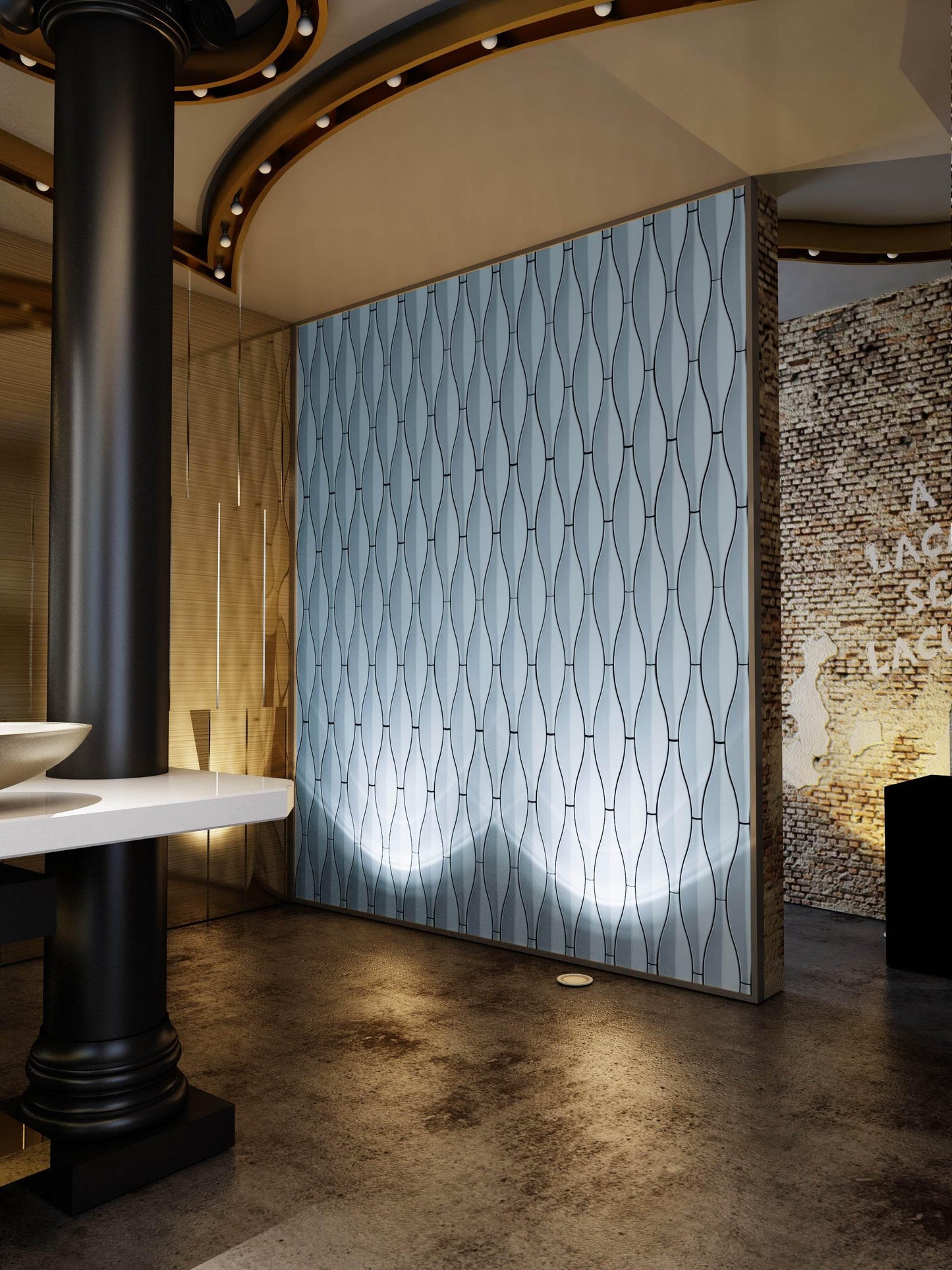 CASERLOONG | VASE · Pisces-Inspired Geometric 3D Art Tile · UHPC Ultra High-Performance Concrete - caserloong