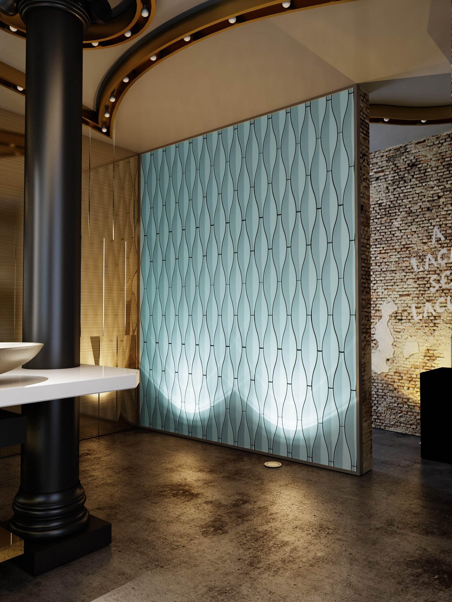 CASERLOONG | VASE · Pisces-Inspired Geometric 3D Art Tile · UHPC Ultra High-Performance Concrete - caserloong