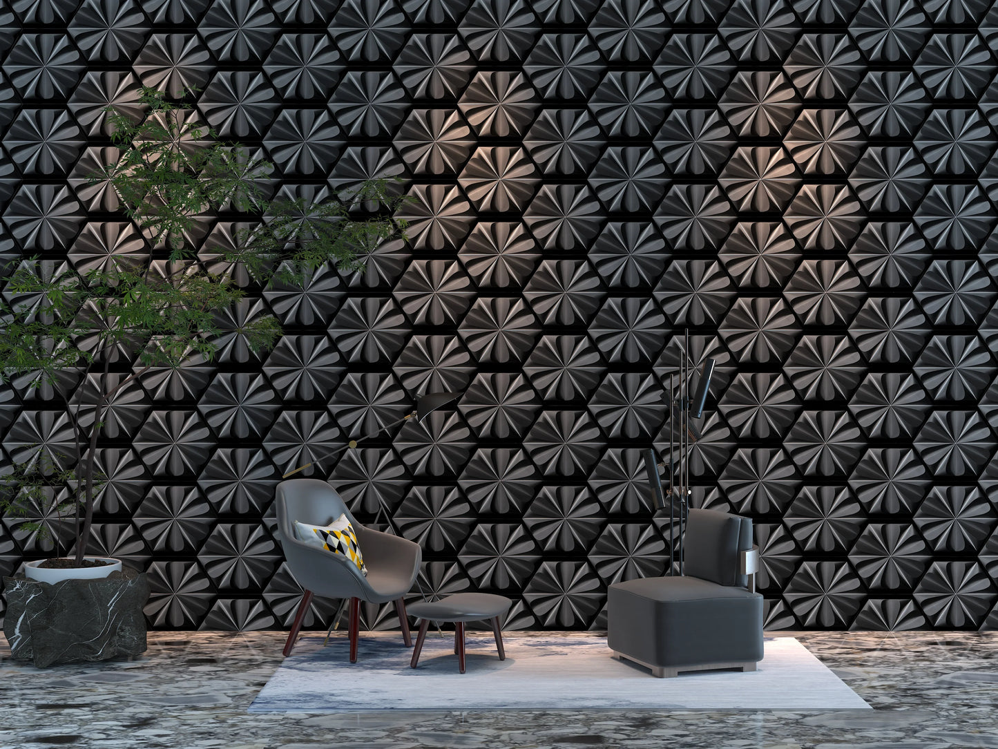 PETAL 3D Art Tile – Minimalist UHPC Concrete Petal Wall Panel, DIY-Friendly | Virgo-Inspired Design