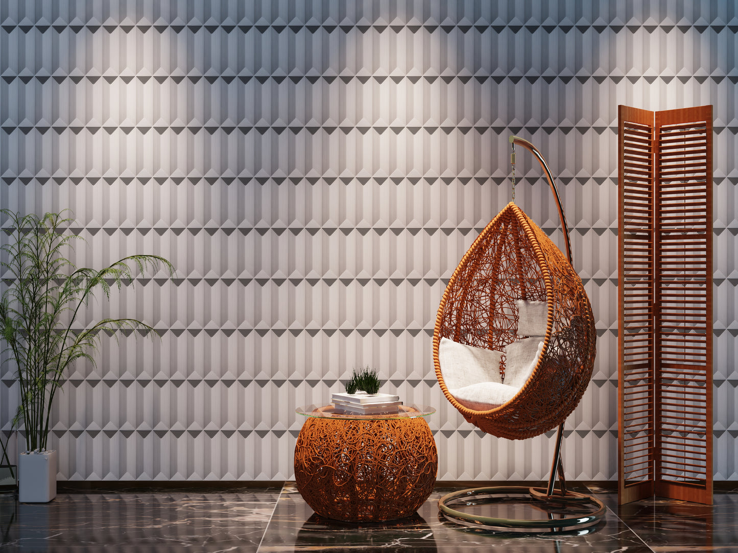 CASERLOONG PYRAMID B | Virgo-Inspired | UHPC 3D Art Tile | Customizable | Priced Per Square Meter