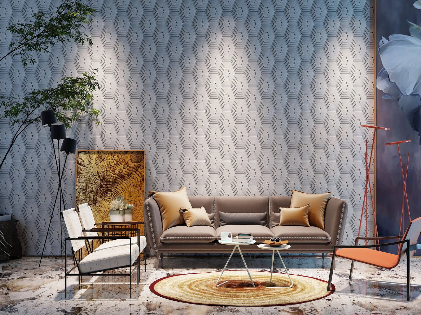 TUNNEL 3D Wall Tile – Scorpio-Inspired UHPC Concrete Panel | Bold DIY Interior Art