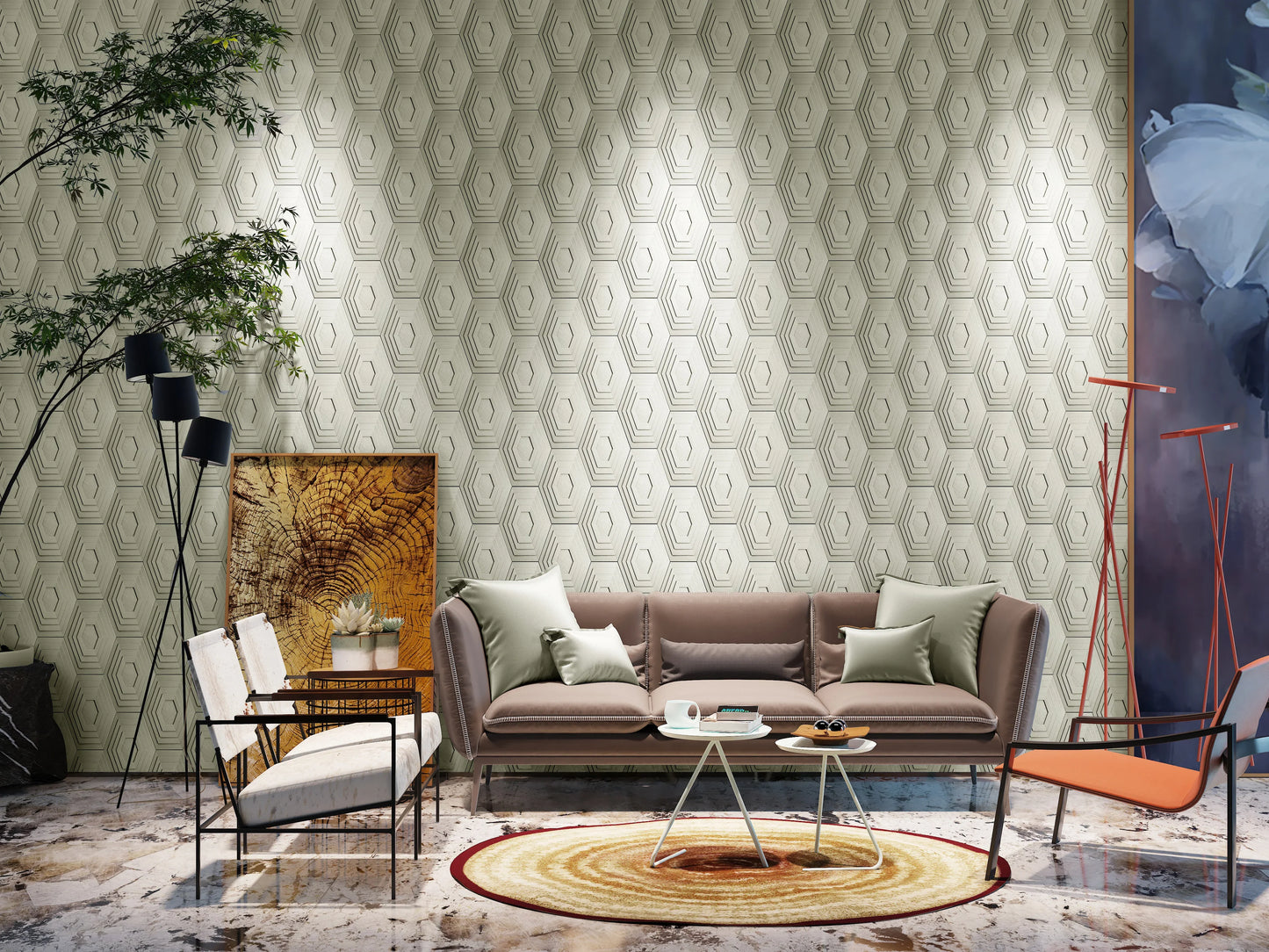 TUNNEL 3D Wall Tile – Scorpio-Inspired UHPC Concrete Panel | Bold DIY Interior Art