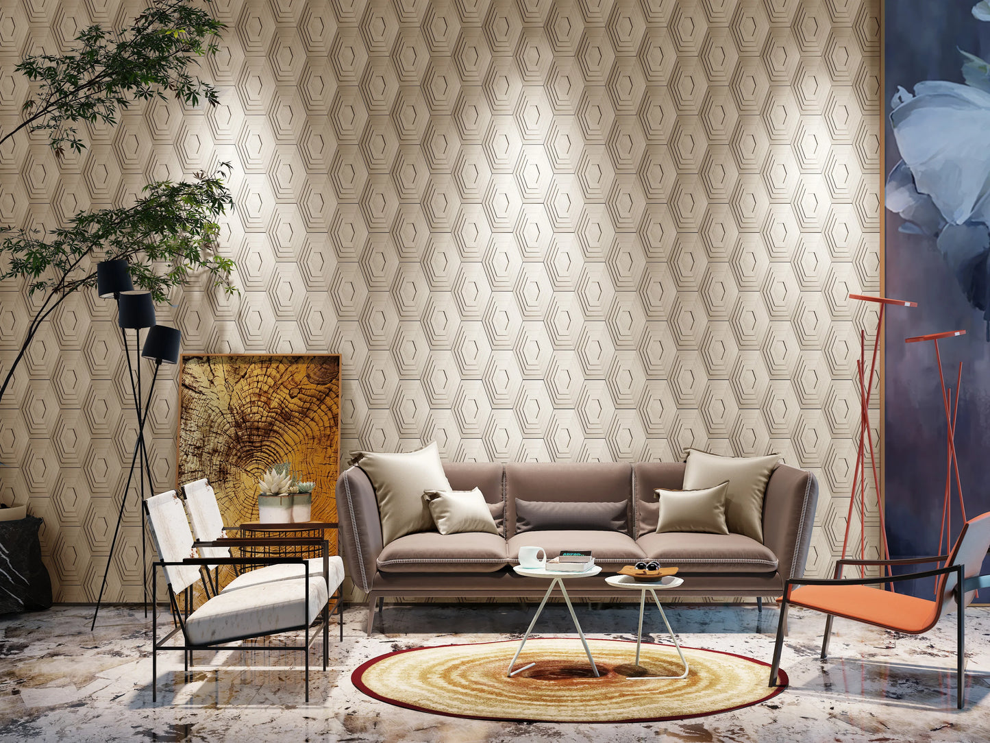 TUNNEL 3D Wall Tile – Scorpio-Inspired UHPC Concrete Panel | Bold DIY Interior Art