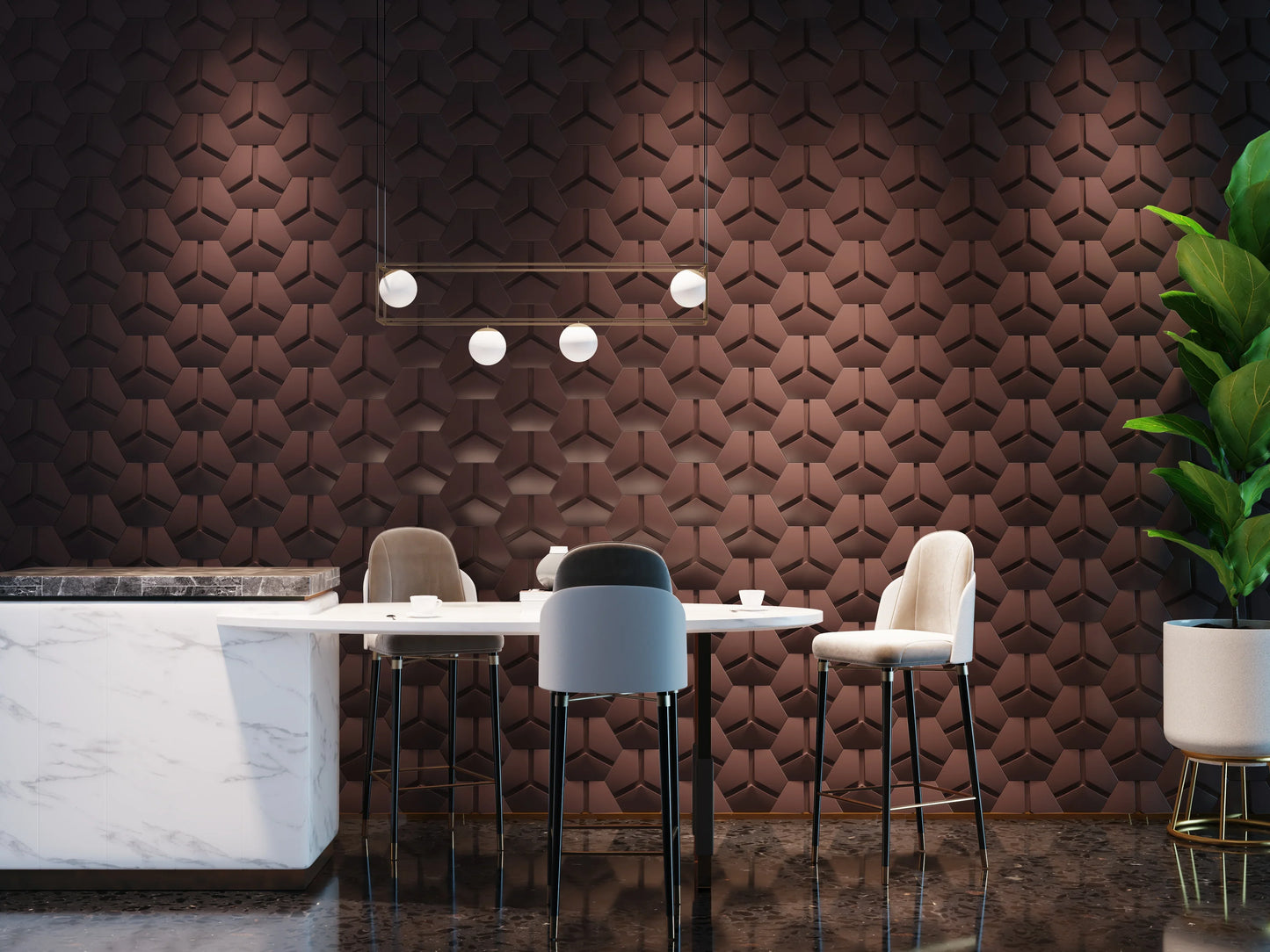 Aquarius × ARTCO Y Hexagonal 3D Art Tiles | Futurist Limited Edition